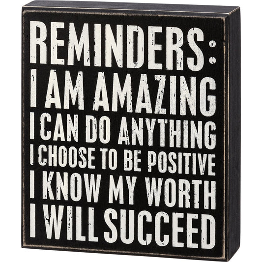 Reminders Box Sign