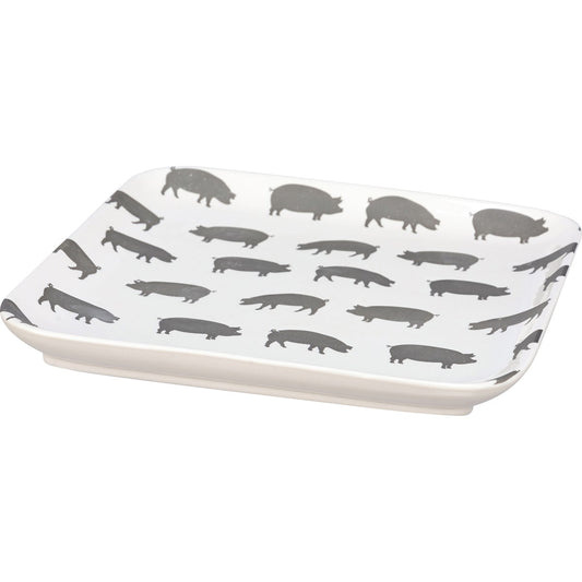 PIGS STONEWARE TRAY