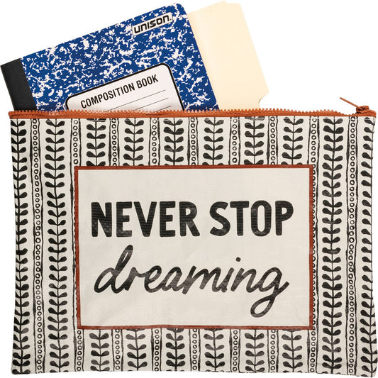 NEVER STOP ZIPPER FOLDER