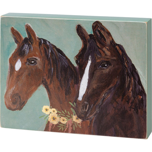 HORSES BLOCK SIGN