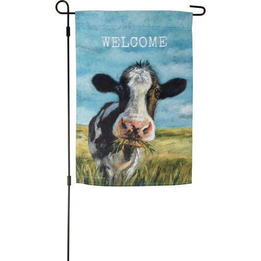 Garden Flag - Welcome Cow