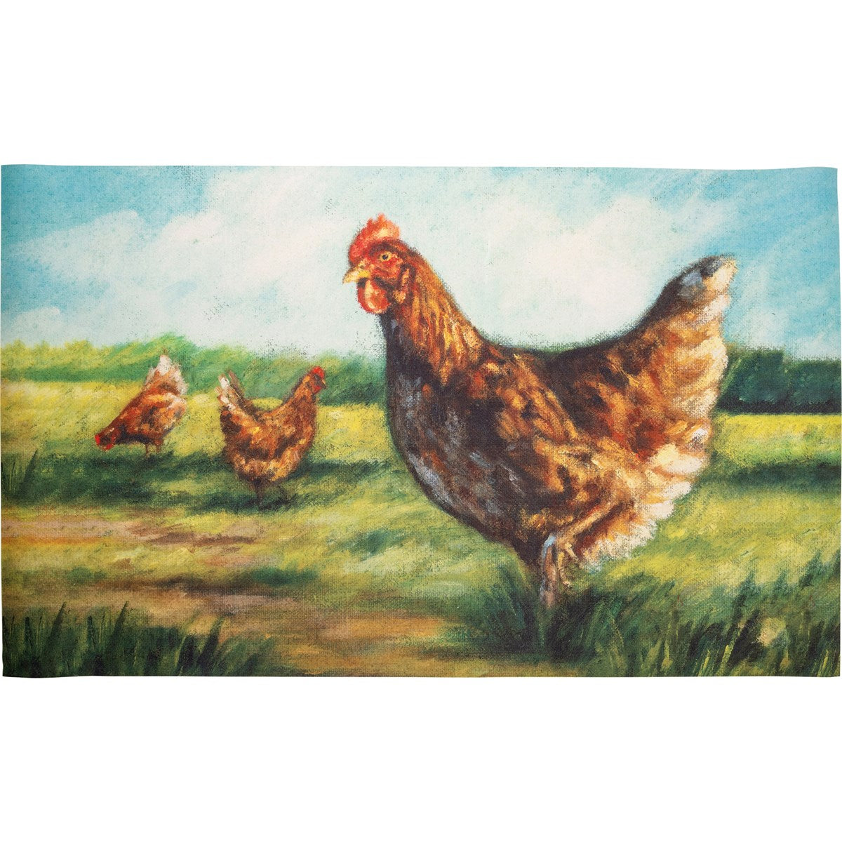 Curious Chicken Rug