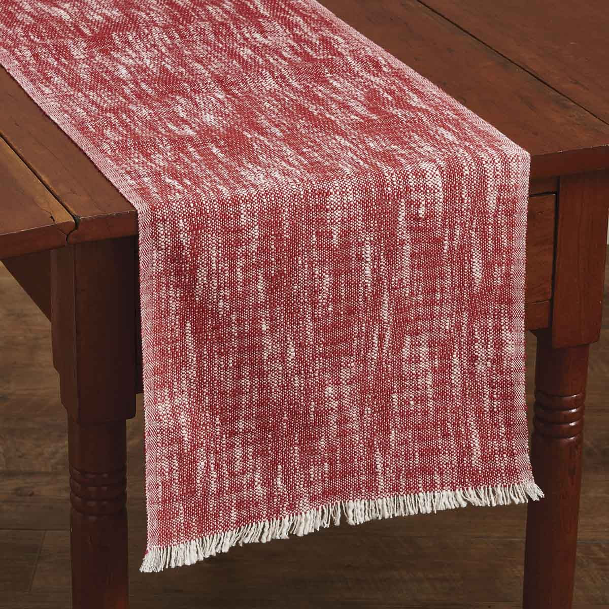 RED MELANGE 36" TABLE RUNNER
