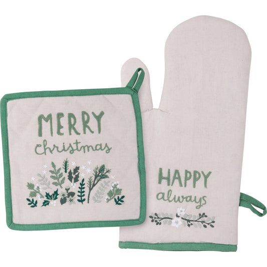 Merry Christmas Happy Always Kitchen Set