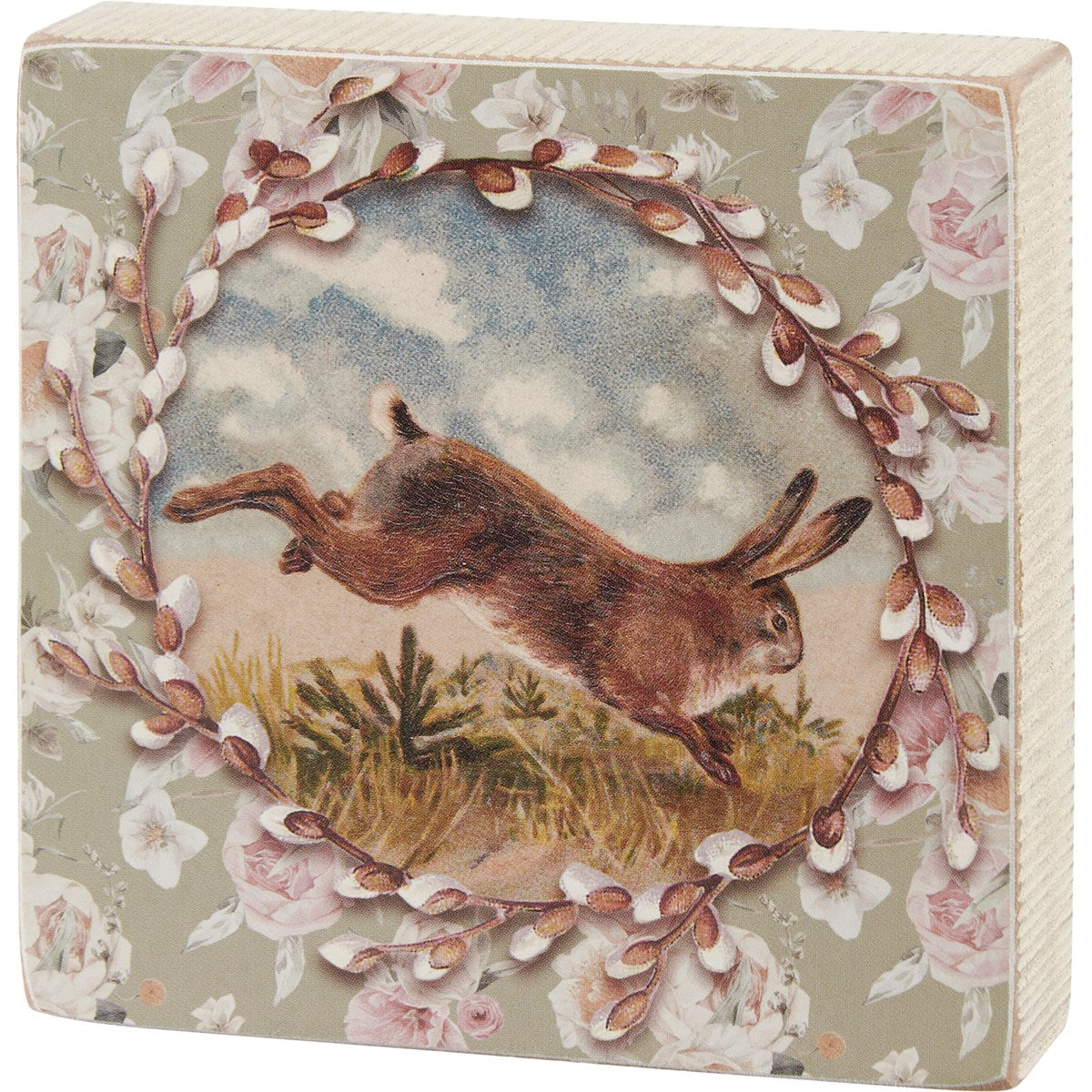 Leaping Bunny Block Sign