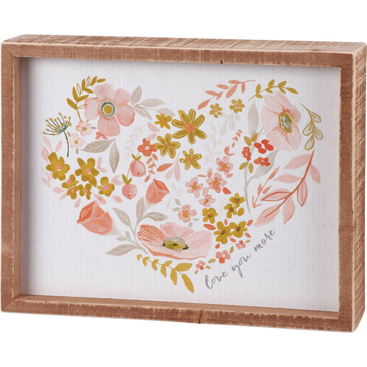LOVE YOU MORE INSET BLOCK SIGN
