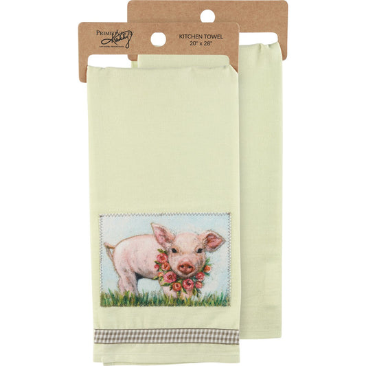 Piglet And Wreath Towel