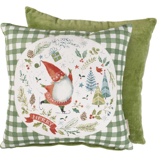Merry Christmas Gnome Pillow