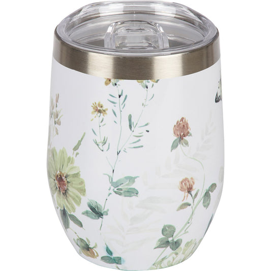 Green Florals Drink Tumbler