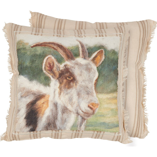White Goat Pillow