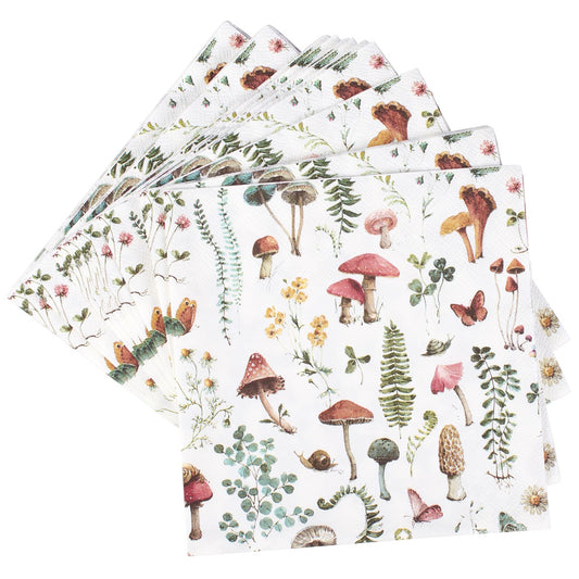 MUSHROOMS DINNER PAPER NAPKINS