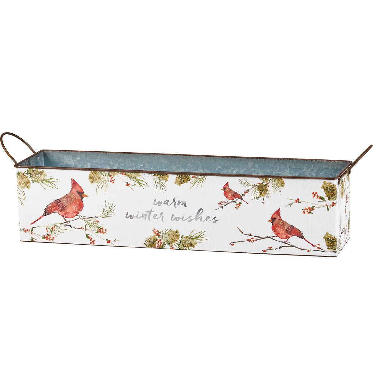 CARDINAL WINTER WISHES LARGE BIN