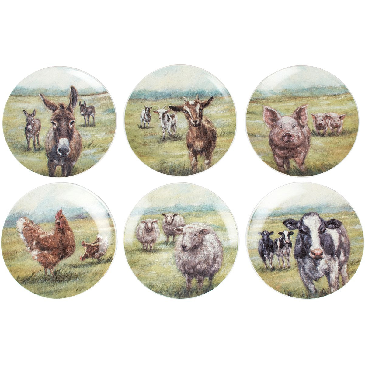 Farm Animal Plate - Asst
