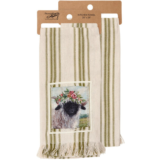 FLORAL CROWN SHEEP TOWEL