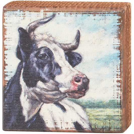 Dairy Cow Block Sign