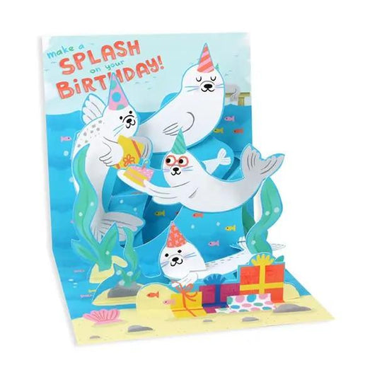 Underwater Seals Pop Up Card
