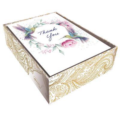 HUMMINGBIRDWreath BLANK THANK YOU NOTES