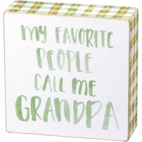 Box Sign - Call Me Grandpa