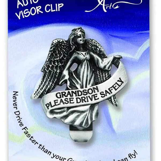 Grandson Guardian Angel Visor Clip