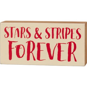 Stars and Stripes FOREVER BOX SIGN