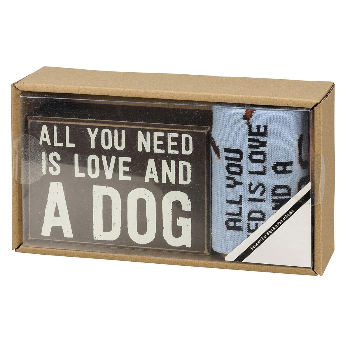 DOG BOX SIGN & SOCK SET