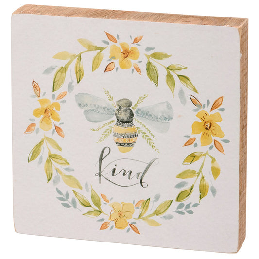 BEE KIND BLOCK SIGN