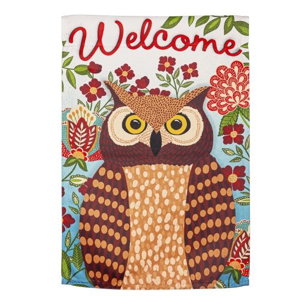 FALL OWL WELCOME GARDEN FLAG