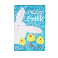 Peek A Boo Bunny Burlap Garden Flag
