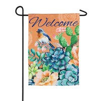 Succulents Textured Garden Flag