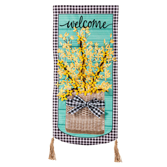 Forsythia Basket XL Garden Flag