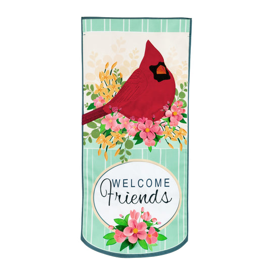 SPRING FLORAL CARDINAL LONG GARDEN FLAG