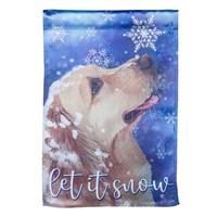 LET IT SNOW GARDEN FLAG