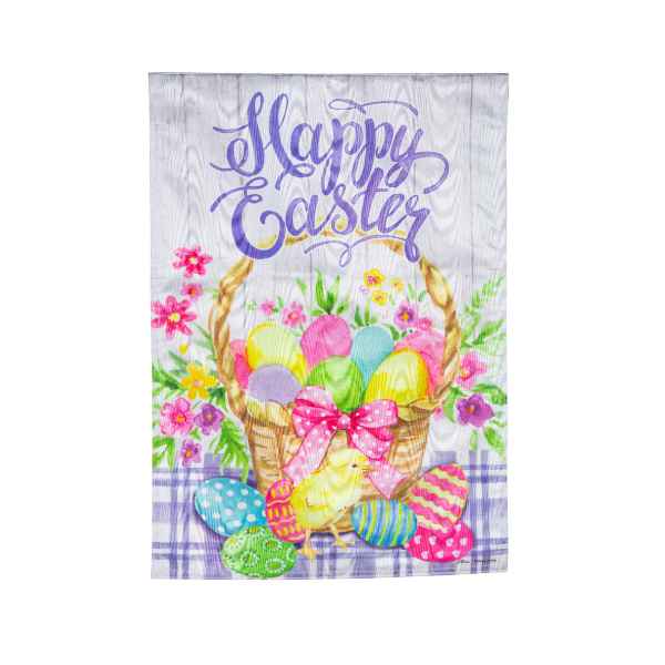 Easter Egg Basket MOIRE GARDEN FLAG