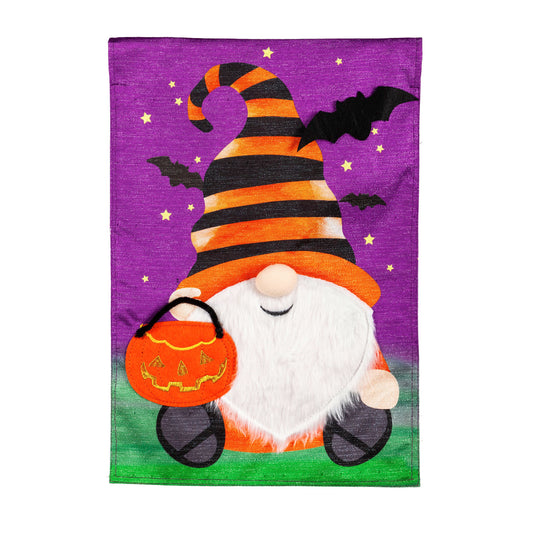 Halloween Gnome Garden Shimmer Flag