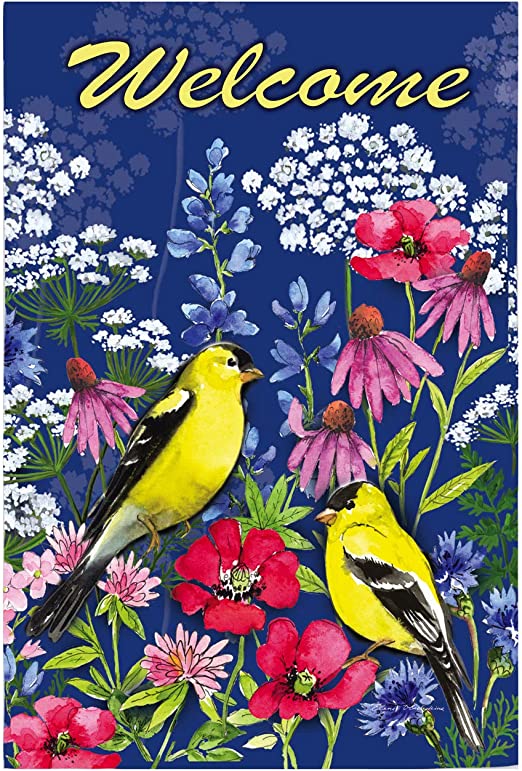 Watercolor Wildflowers Garden Flag