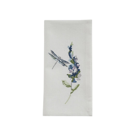 Dragonfly Embroidered Napkin 18X18