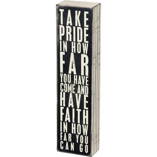 How Far You Have Come Box Sign