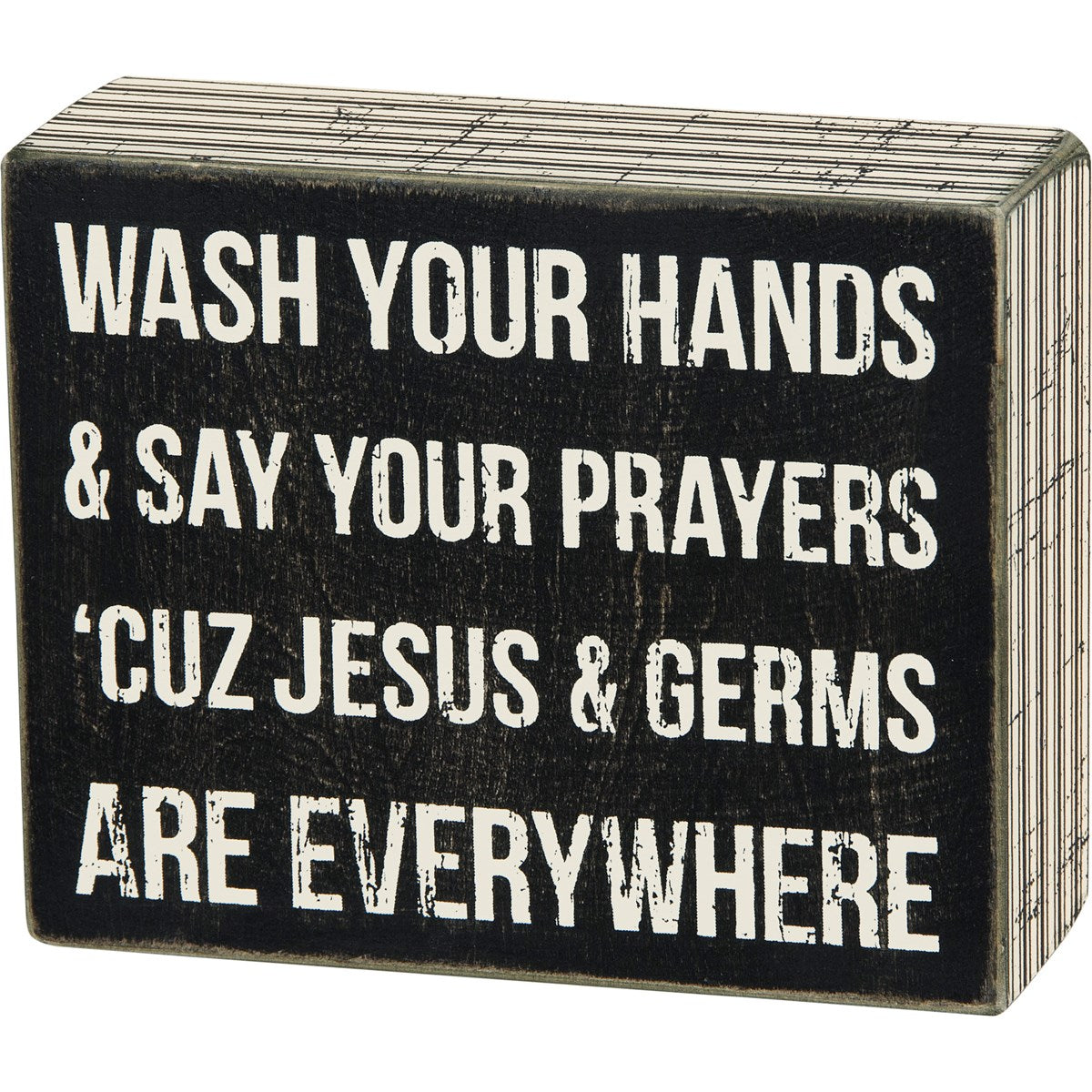 Jesus and Germs Box Sign