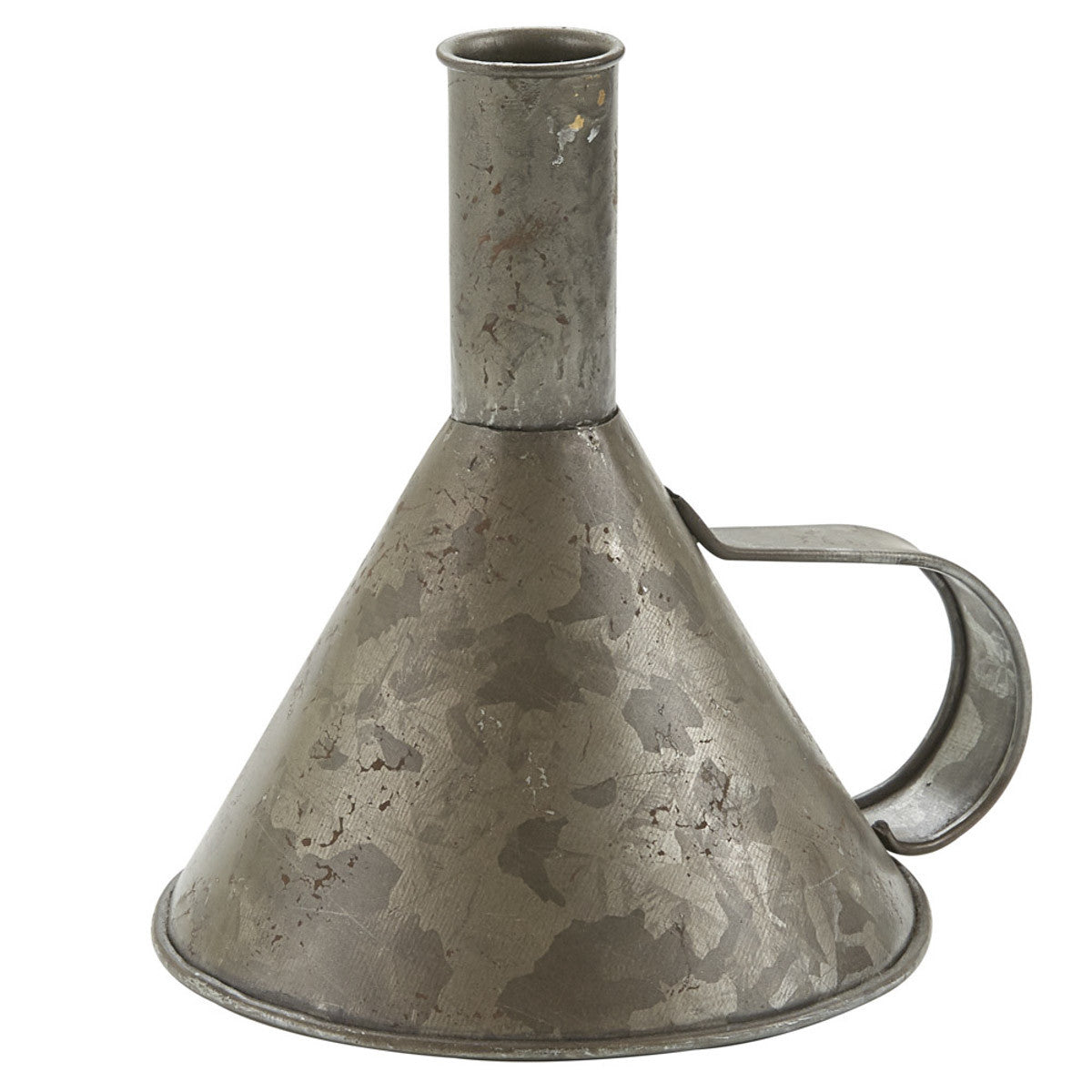 Galvanized Funnel Candle Holder