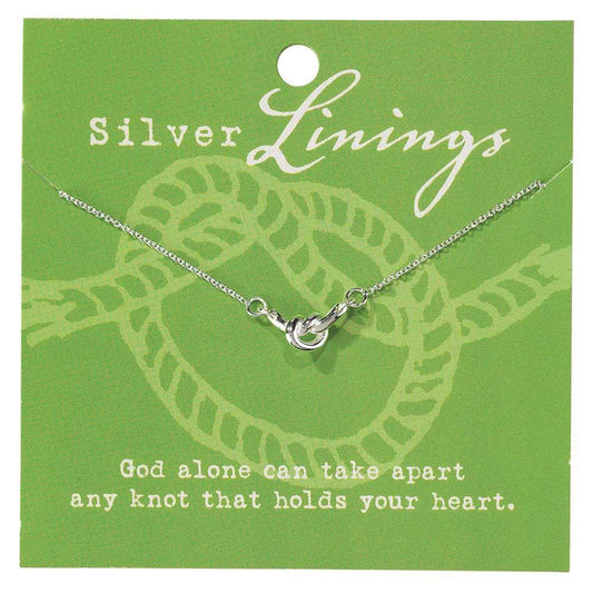 Knot 16" Silver Plated Necklace