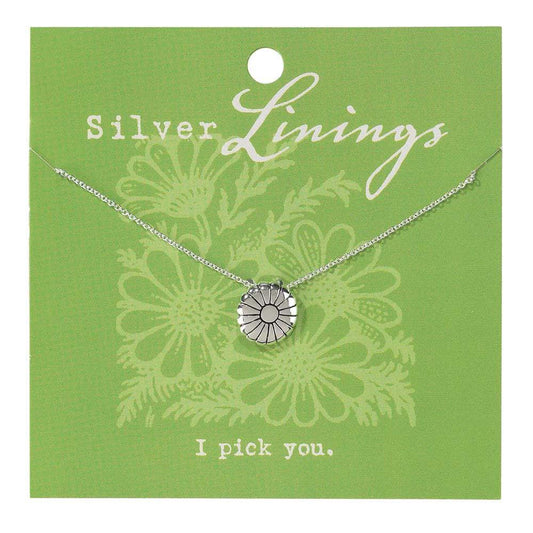 Daisy 16" Silver Plated Necklace