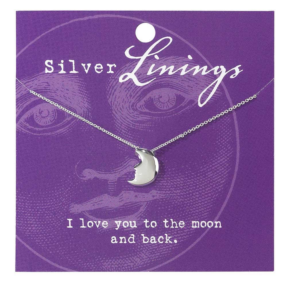 Moon 16" Silver Plated Necklace