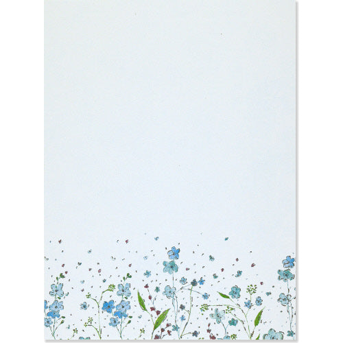 Blue Flowers Boxed Stationery