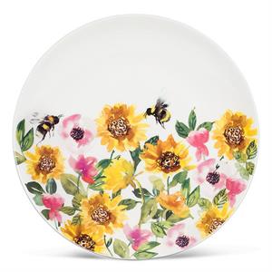 8" SUNFLOWER BEES PLATE