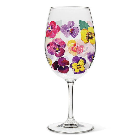 PANSY WINE GLASS