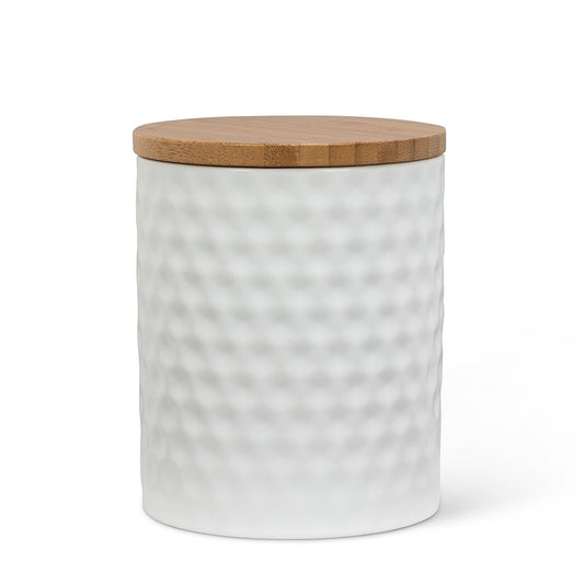 White 5" Textured Canister
