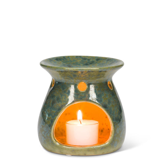 Green Teardrop Oil Warmer 4"