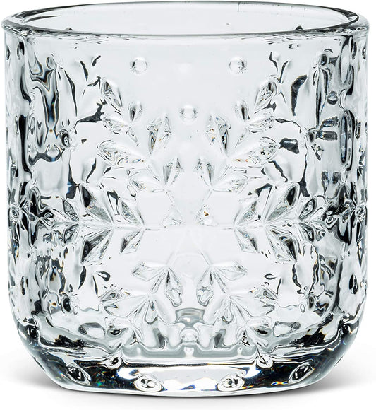 3" Embossed Snowflake Tealite Holder