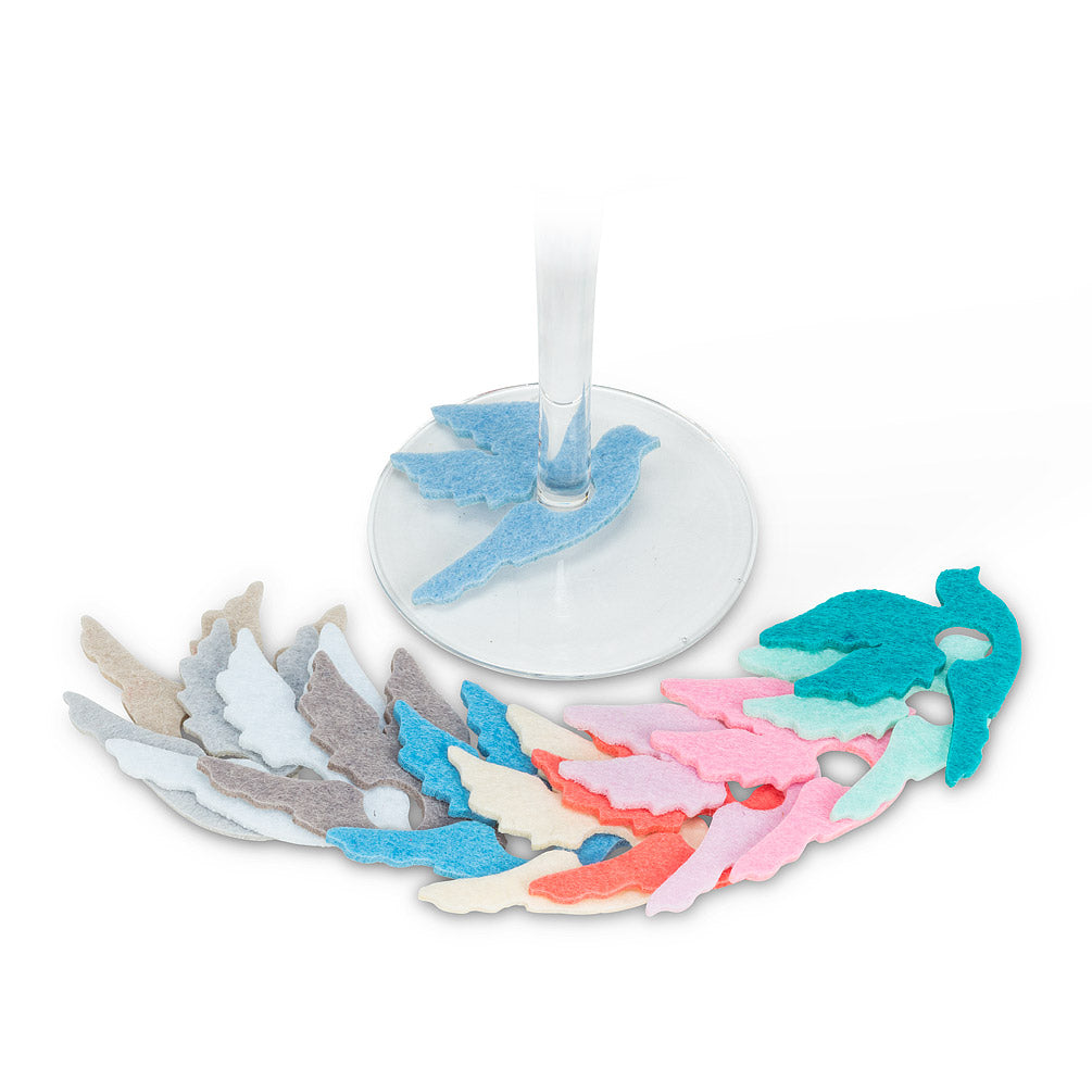 Dove Felt Wine Charms Set 12