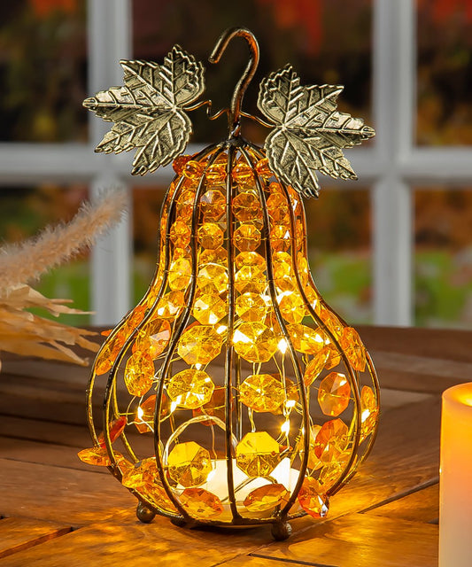 squash Orange Light-Up Pumpkin D?cor